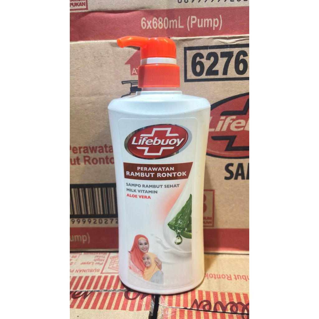 Shampoo Lifebuoy 680ml Pump | Perawatan Rambut Rontok | Shampoo Lifebuoy Merah