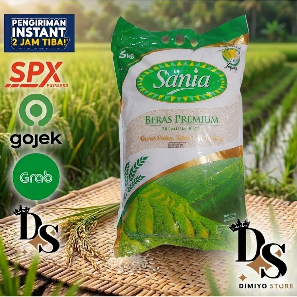 BERAS SANIA 5KG X 5PACK (25KG) - LANGSUNG KIRIM/INSTANT