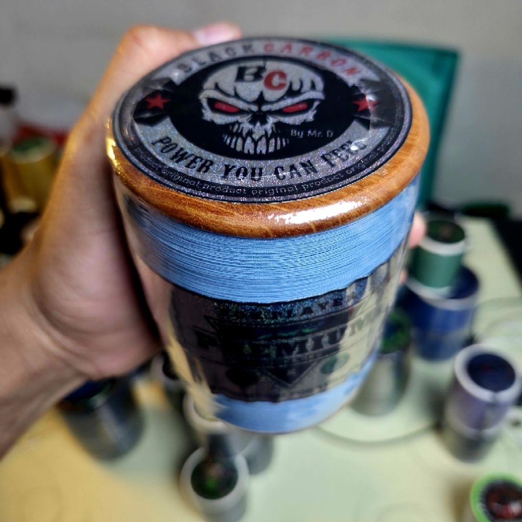 Gelasan Matot BALCK CARBONE 6000Yard bahan Abu gelasan layangan benang layangan gelasan layangan sen