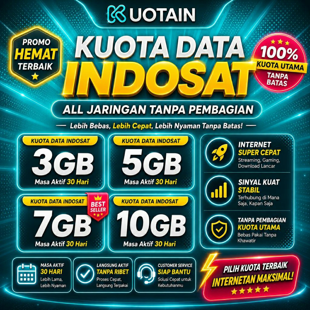 Kuota Data Indosat/Kuota Data Indosat 30 Hari/Kuota Data Pure Indosat