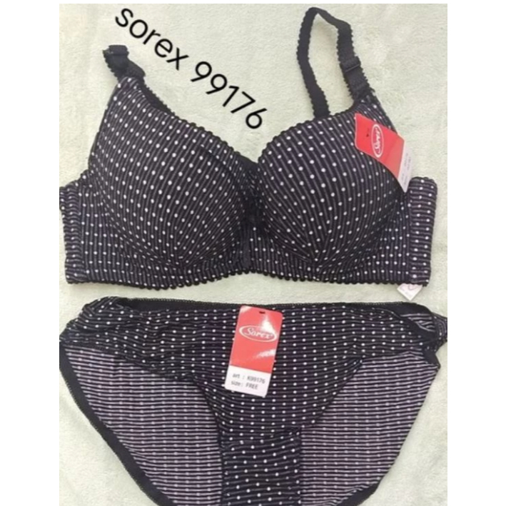 [FREE KAIT] NEW BH BRA Set BRA CD Setelan Bintik Cup 3/4 Kawat 34-40 SOREX 99176