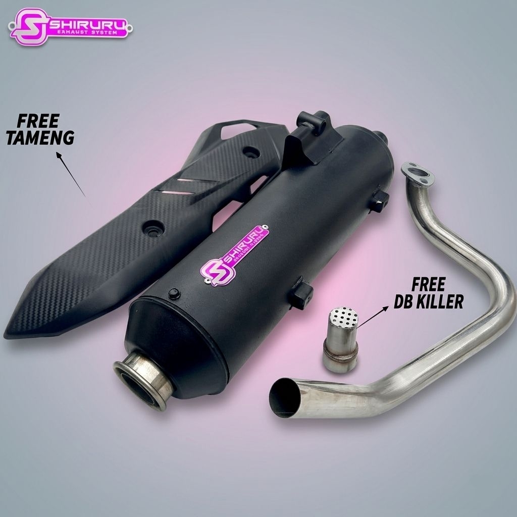 Knalpot Standar Racing INLET 28 Vario Beat Mio NMAX PCX Aerox FREE Tameng & DB Killer Original SHIRU