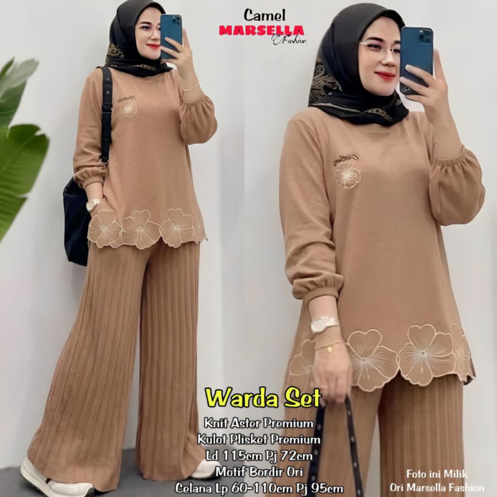 Warda, Agnia , Keylin , Diora , Saveta Setelan Wanita (Atasan&Celana) by Marsella