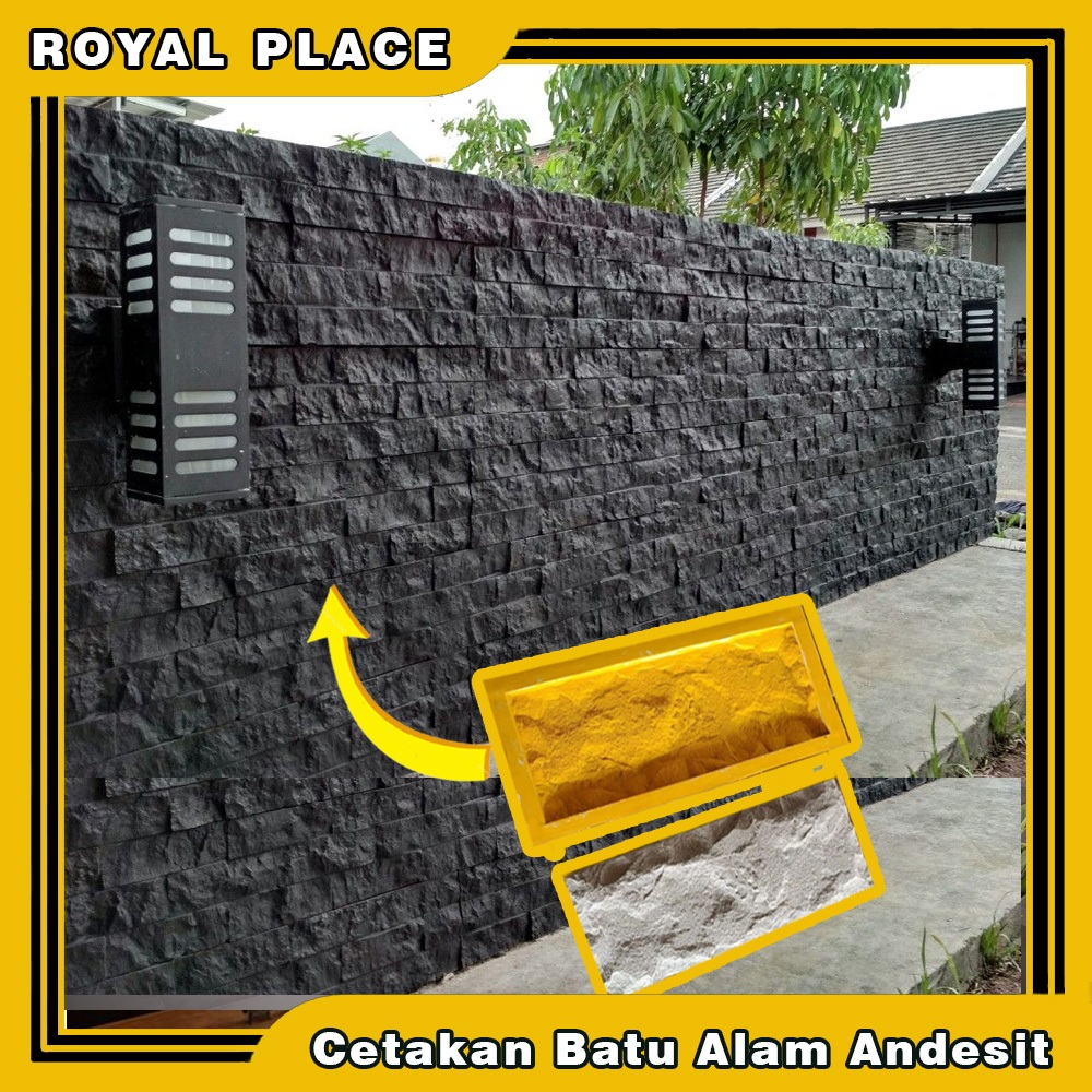 Cetakan Batu Alam Dinding Fiber Tebal | Cetakan Fiber Batu Alam | cetakan batu alam tempel dinding
