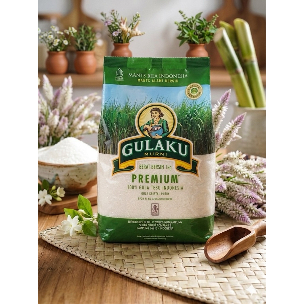 Gulaku  1kg 1Dus@24Bks Putih Dan Kuning, Sameday/Instant