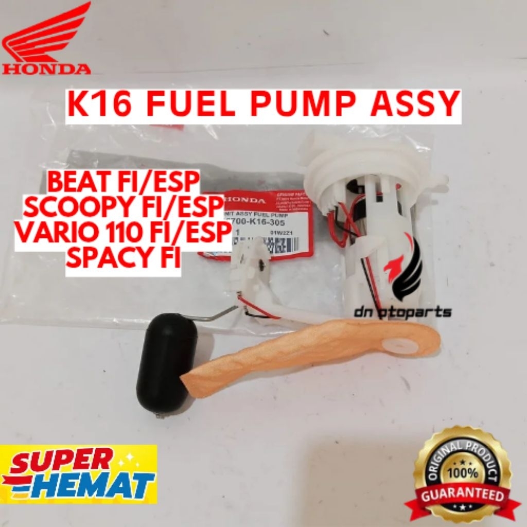 FUEL PUMP ASSY ORIGINAL HONDA KODE K16, FUEL PUMP ASSY BEAT FI/ESP, FUEL PUMP ASSY SCOOPY FI/ESP, FU