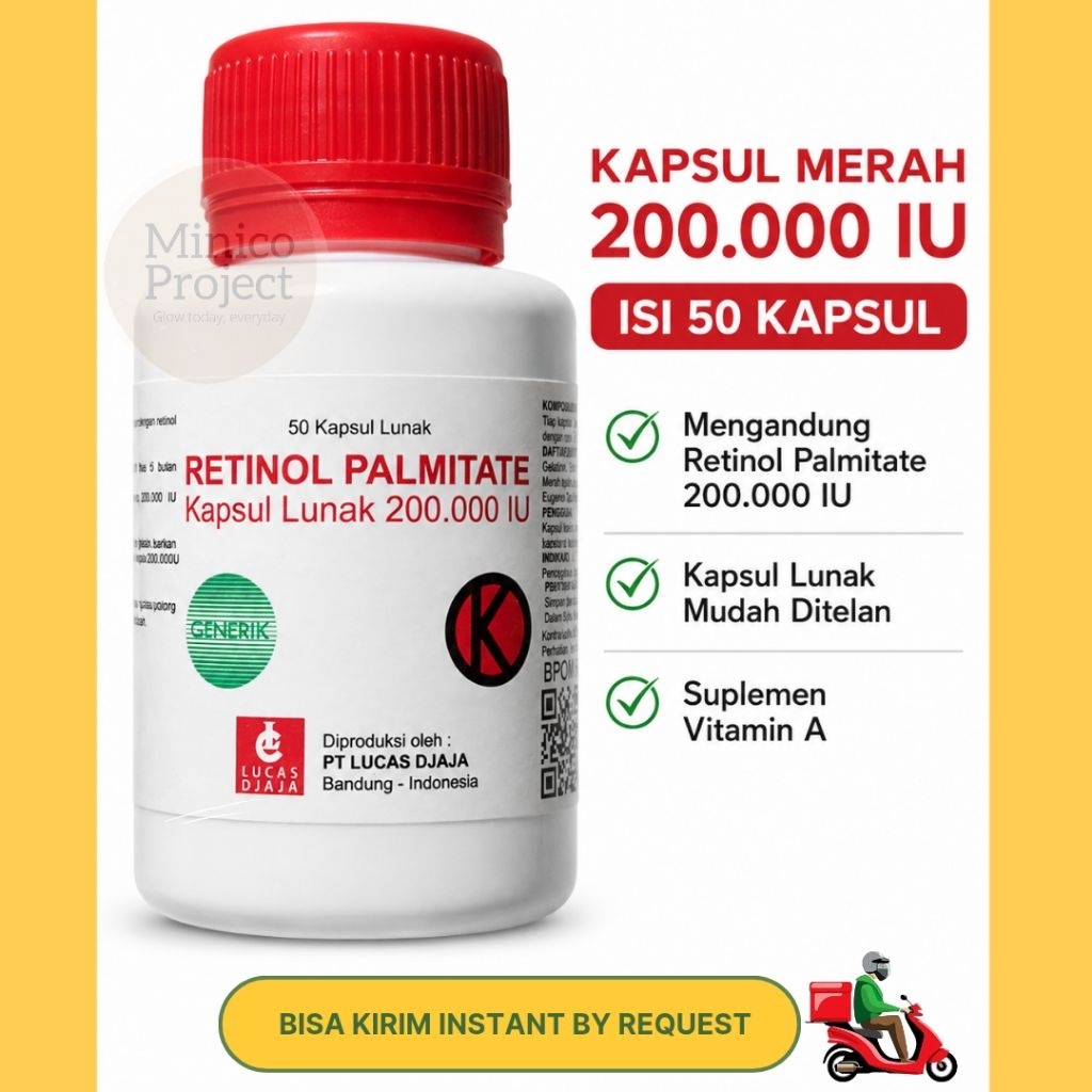 Vitamin ANAK Posyandu Vit A kapsul merah 200000 UI Kimia Farma/Lucas Djaja Harga per/BOTOL