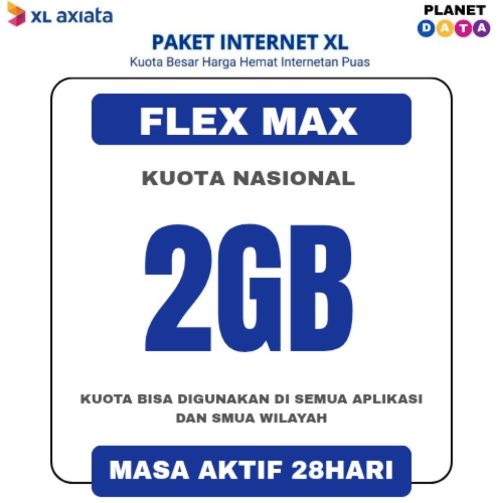 PAKET DATA XL FLEX MAX 2GB TERMURAH 