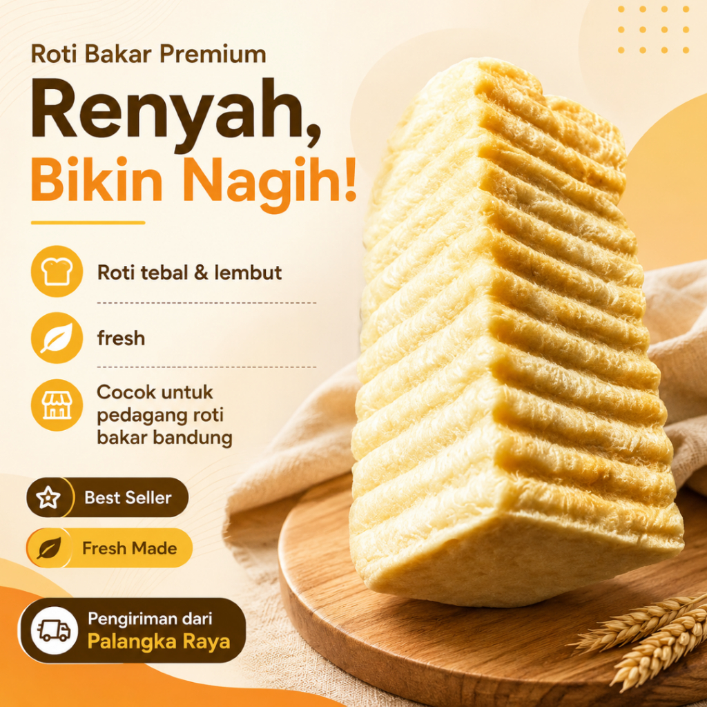 Roti Bakar Bandung Original - Lembut dan Gurih
