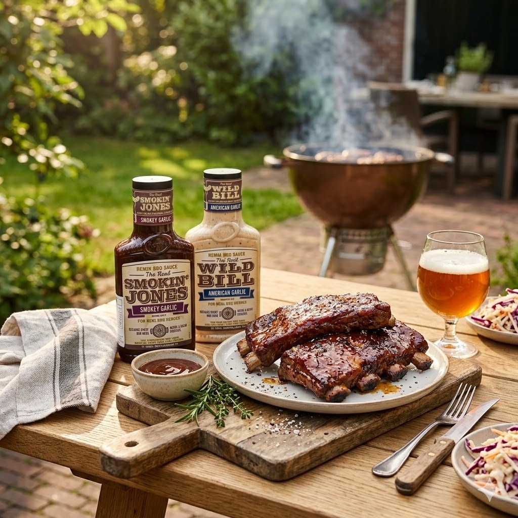 Remia BBQ Sauce 450ml - Saus Barbeque Panggangan Daging Steak Premium Impor Hot Chilli, Smokey Garli