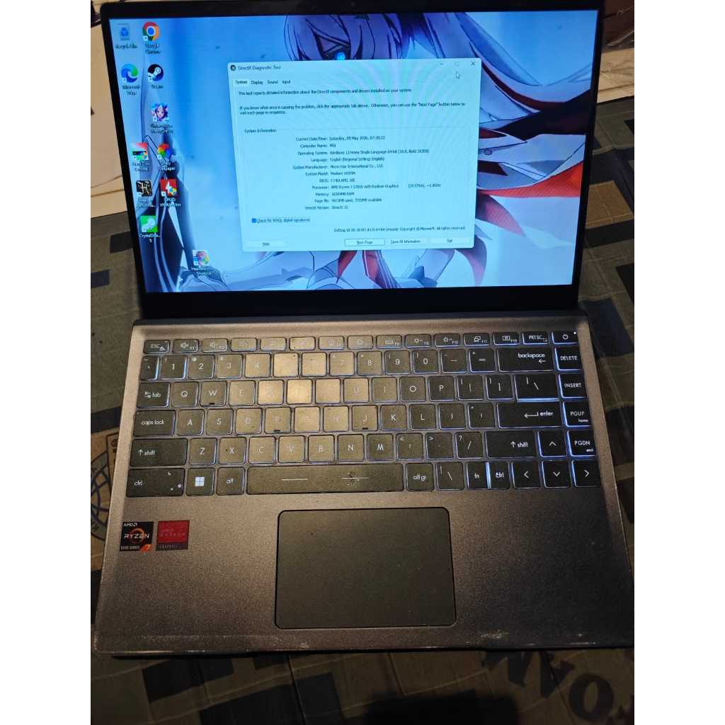 msi modern 14 B5M ryzen 7 5700u 16gb ram