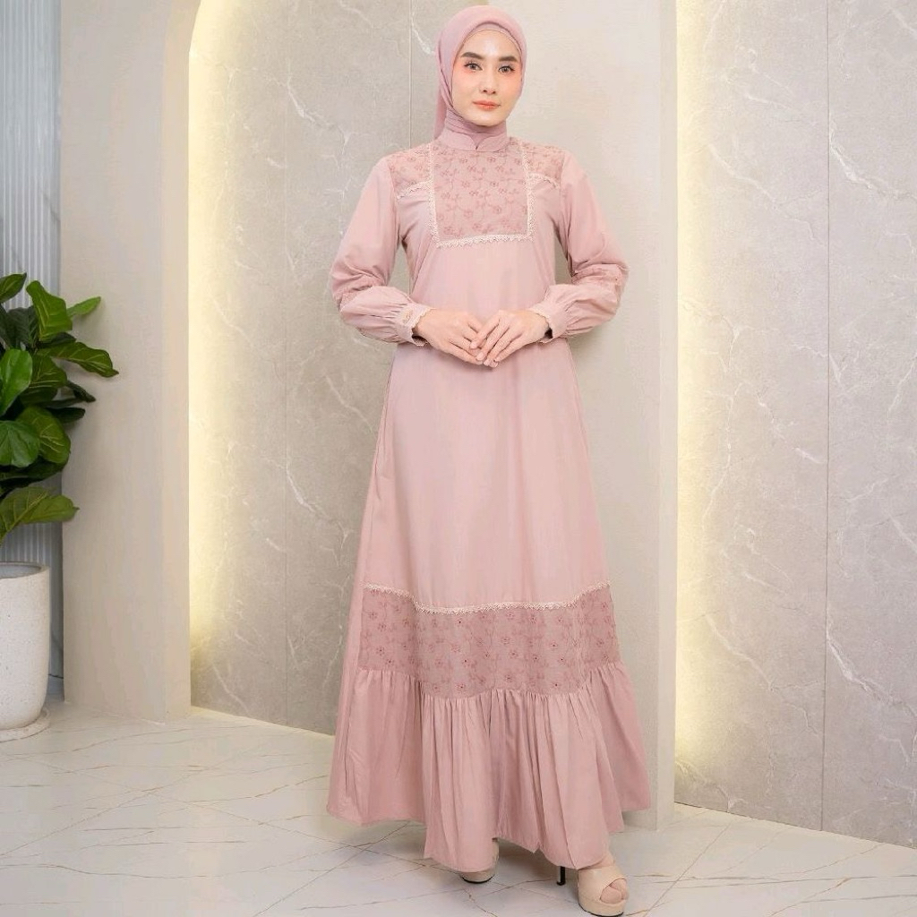 MASYA by Zalifa Gaun Muslim Wanita Modern Abaya Gamis Wanita Simple