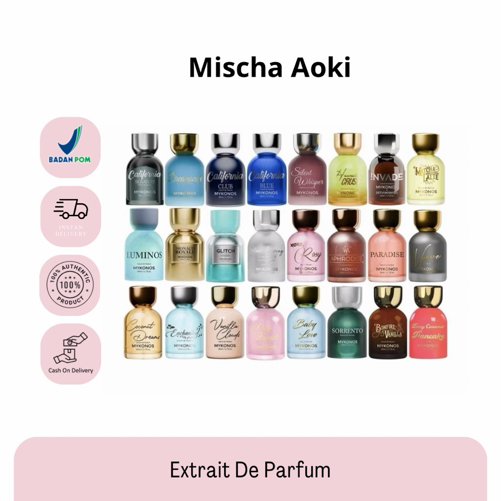 BPOM mykonos Eau De Parfum 50ml 100ml Dreamscape Crimson Luminos Vanilla Clouds Hawaiian Crush Cocon