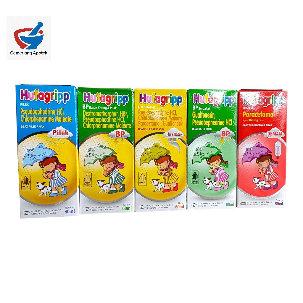 Hufagrip Sirup Batuk Pilek Demam / Obat Syrup Batuk Anak (CA)