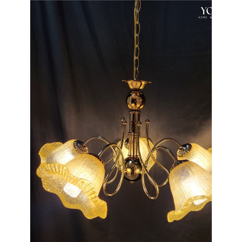 Lampu Hias Gantung Kristal Klasik Kap Bunga/5