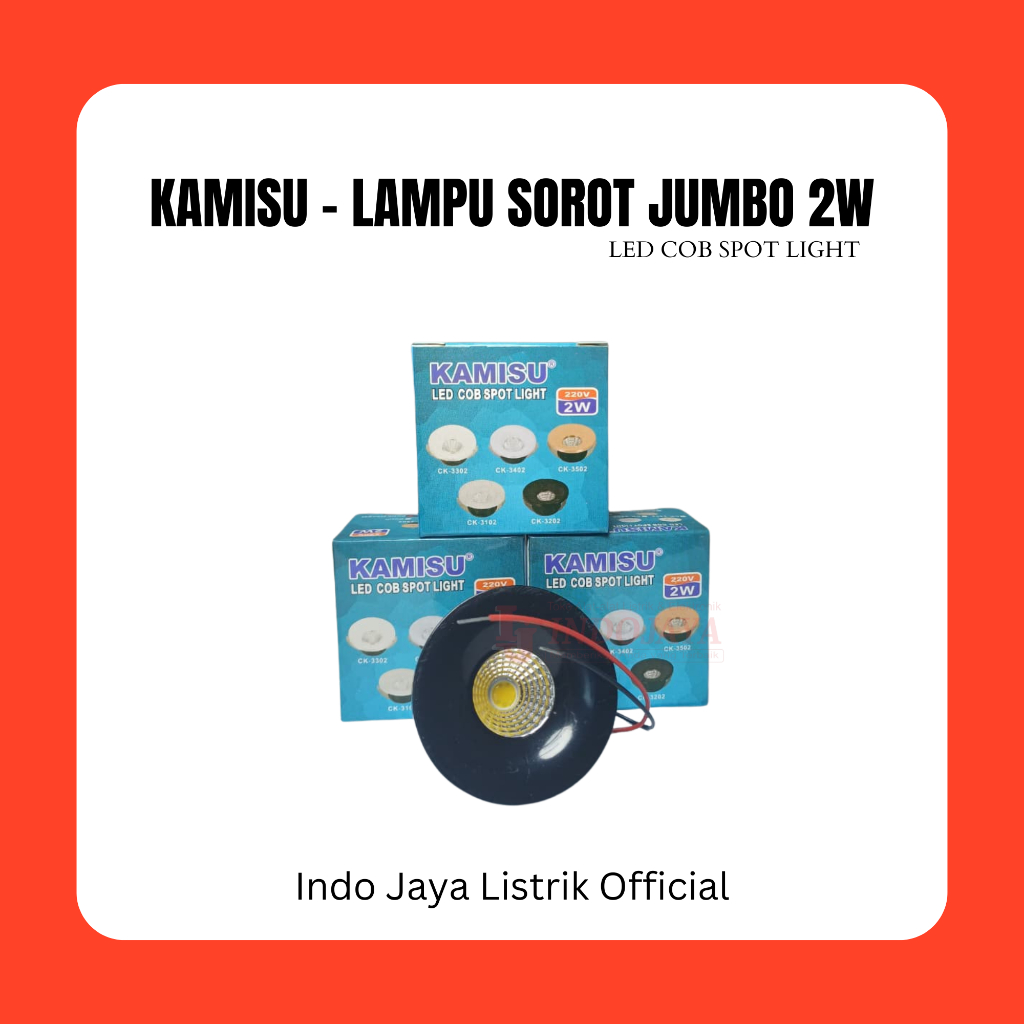 Kamisu Lampu Sorot Mini Lampu Sorot Jumbo Besar Downlight Kamisu LED COB Spot Light 2W 2 Watt 220V C