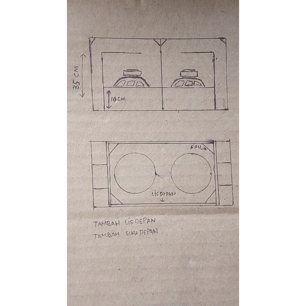 Box speaker 8 inch model spl audio