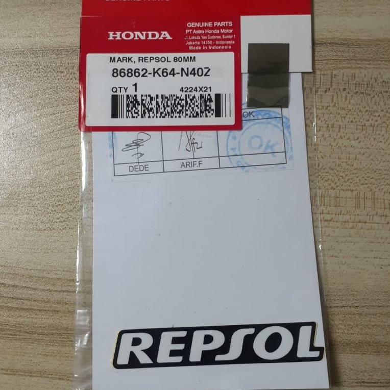 Sticker Mark REPSOL 80MM CBR 250RR 250R 150R