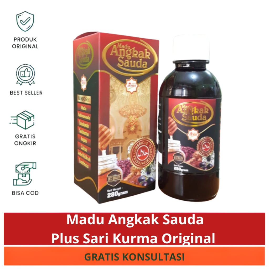 Madu Angkak Sauda 280 gr | Angkak SAUDA plus Sari Kurma Original