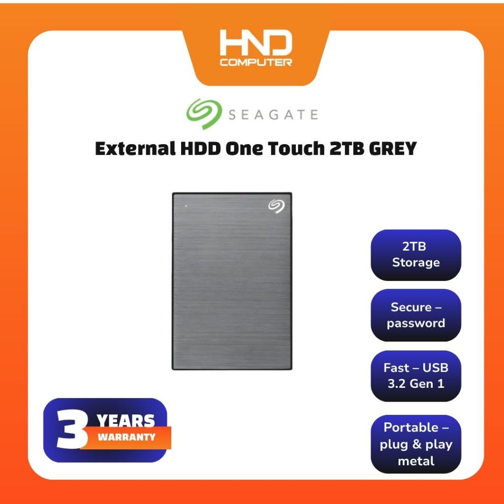 Seagate One Touch HDD External 2TB