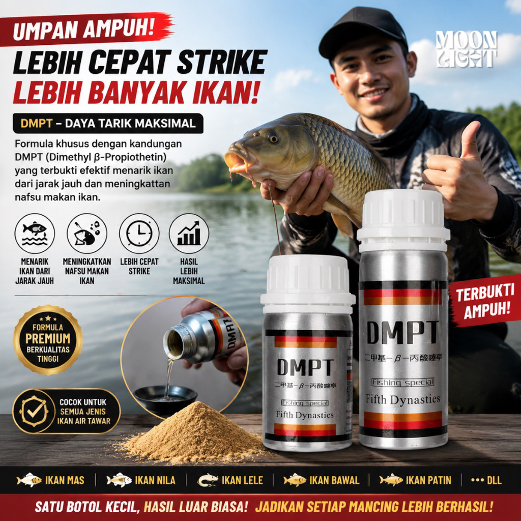 Original DMPT Stimulant Umpan Pancing Jitu Penarik Ikan Bubuk Mancing Essen Essence Super Adiktif Pe