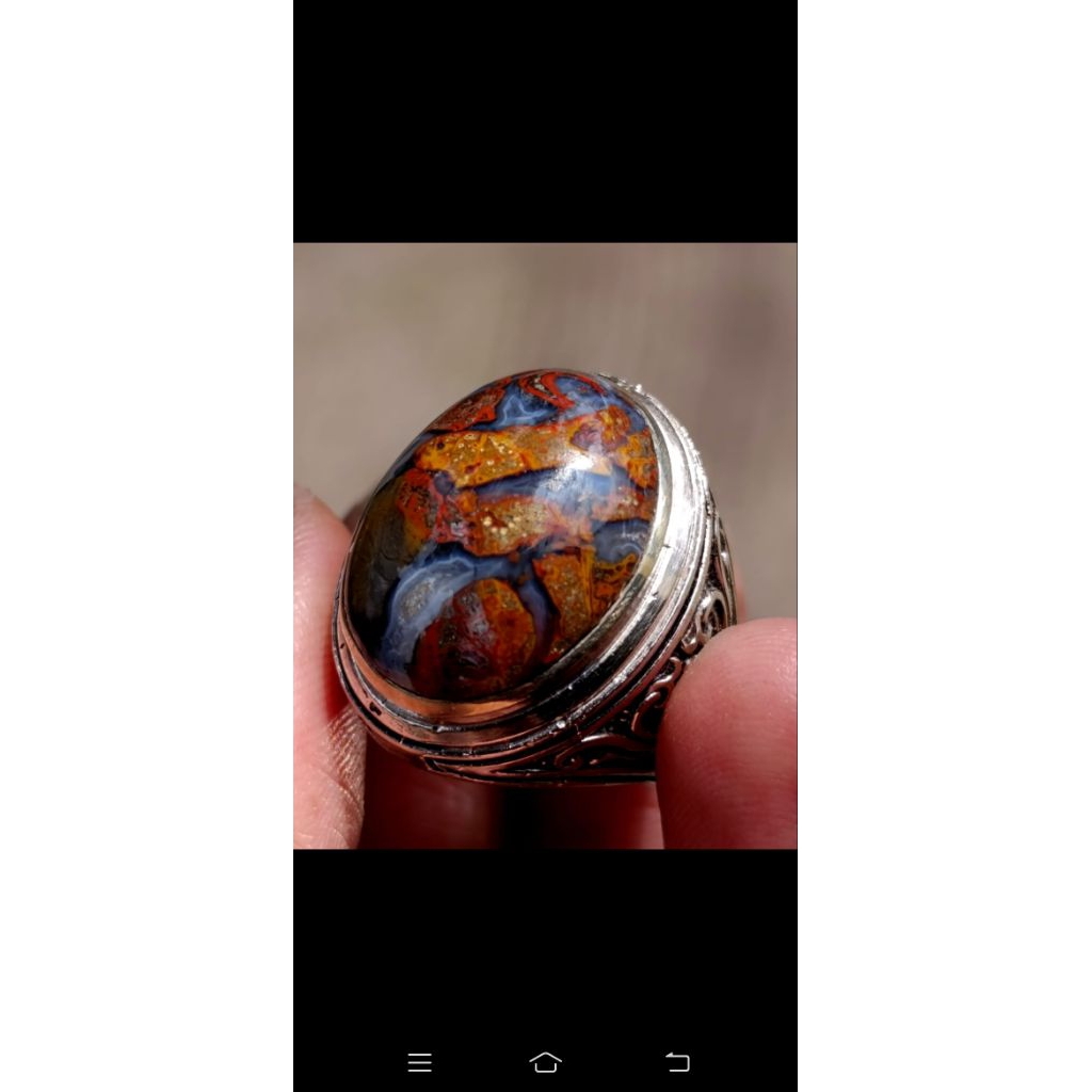 cincin batu pancawarna kristal