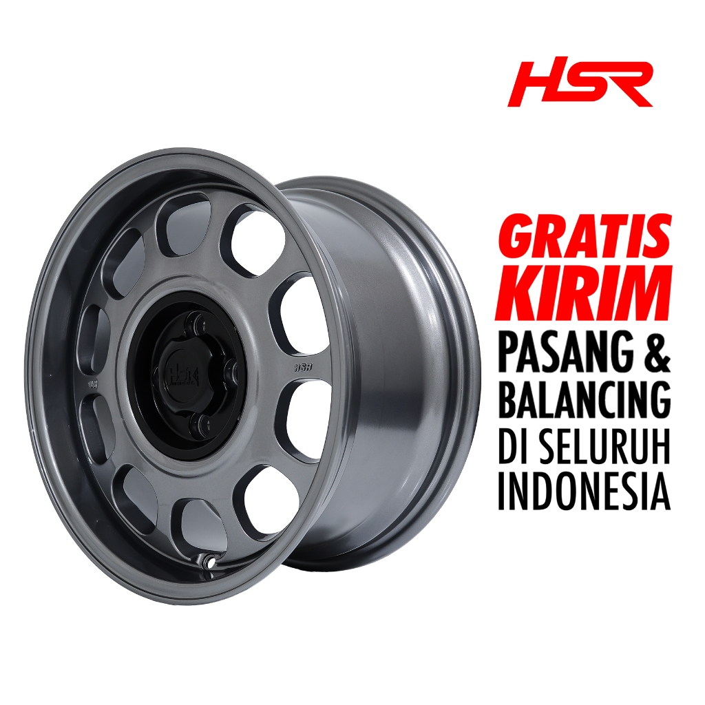 Hsr Wheel - Velg Klg 1390 Ring 16 Lubang 4 Offset 42/33  Iridium Grey