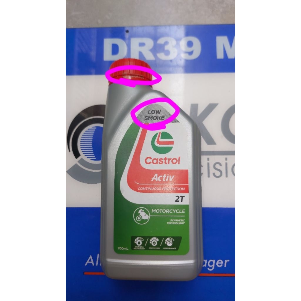 OLI SAMPING CASTROL 2T LOW SMOKE ASLI ORIGINAL 100% REPUTASI DR39 CHOICE