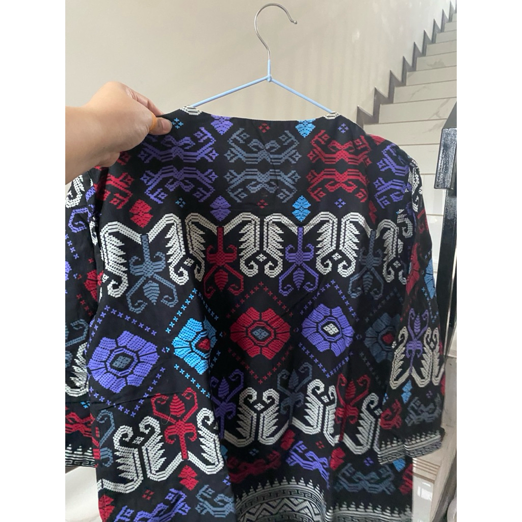 blazer batik lengan pendek preloved