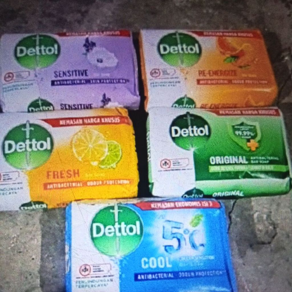 PAKET 5PCS RANDOM SABUN BATANG DETTOL 60g