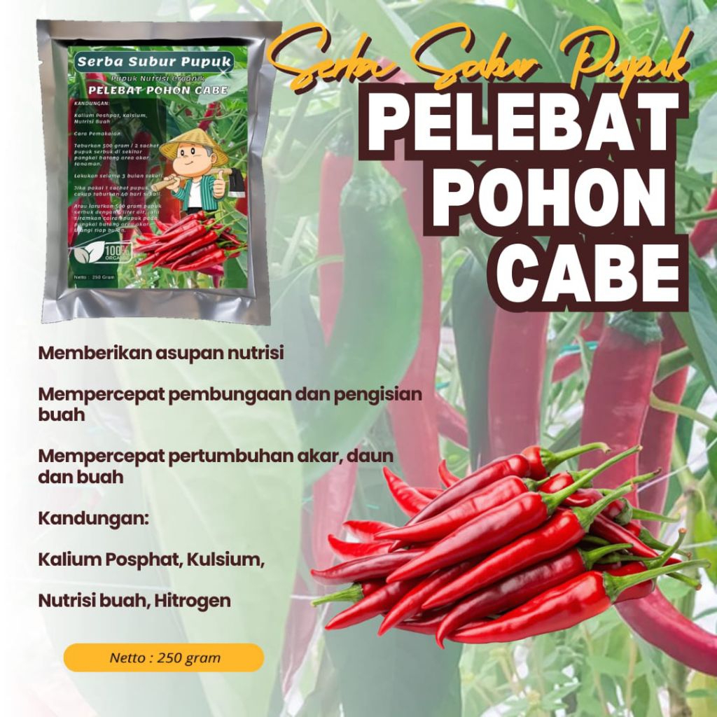 Pupuk Cabe 250gram- pupuk organik nutrisi cabe