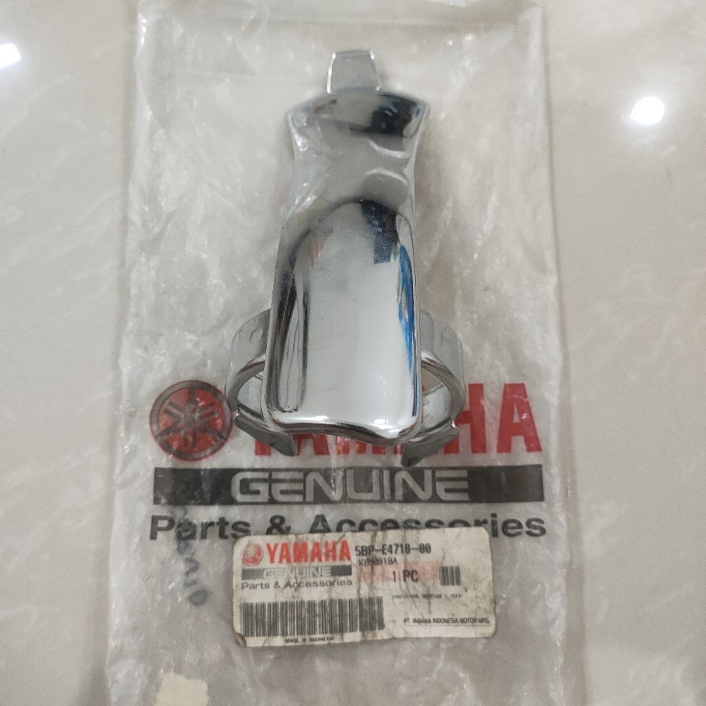 Protector, muffler 1 cover tameng tengah krom knalpot Yamaha Scorpio Z Orig YGP 5BP-E4718-00