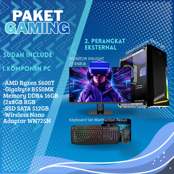 Paket Komputer Gaming Murah | PC Gaming Siap Main & Streaming