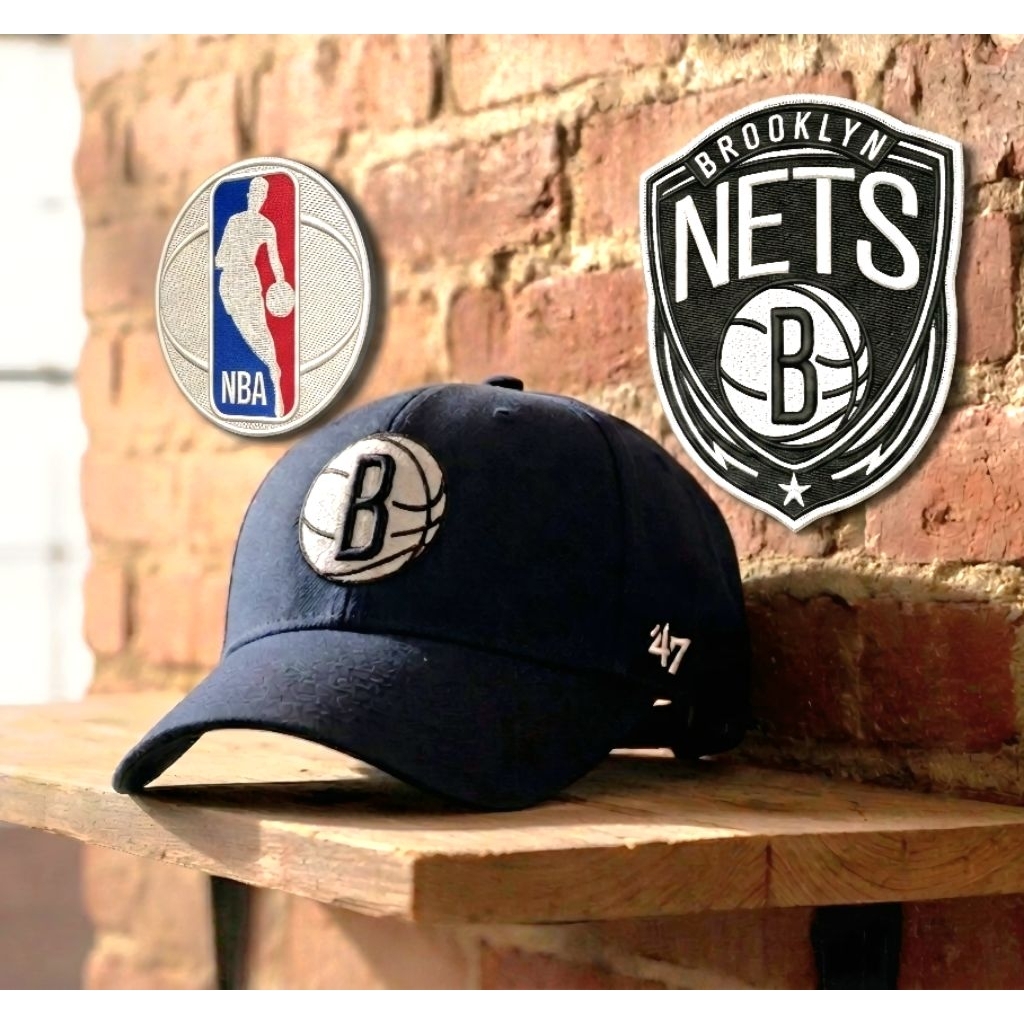 Topi Basket Brooklyn Nets NBA '47 Original Second Warna Hitam