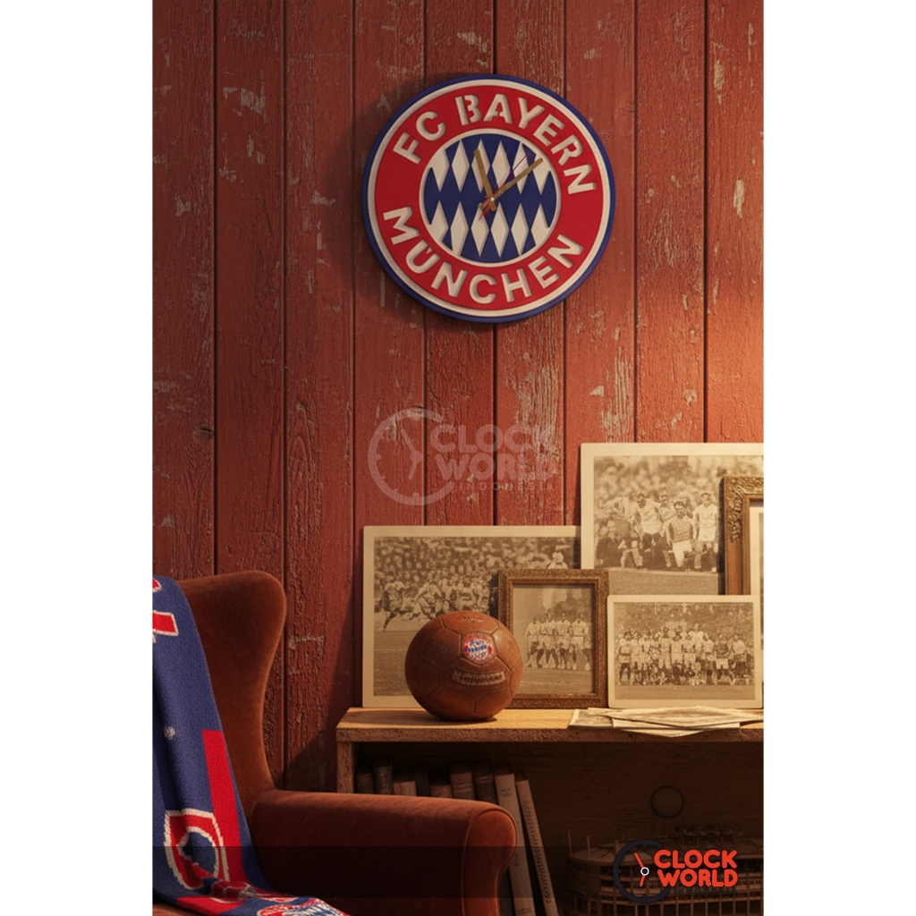 clockworld - JAM DINDING TIMBUL 3D LOGO BOLA BAYERN MUNCHEN CUTTING