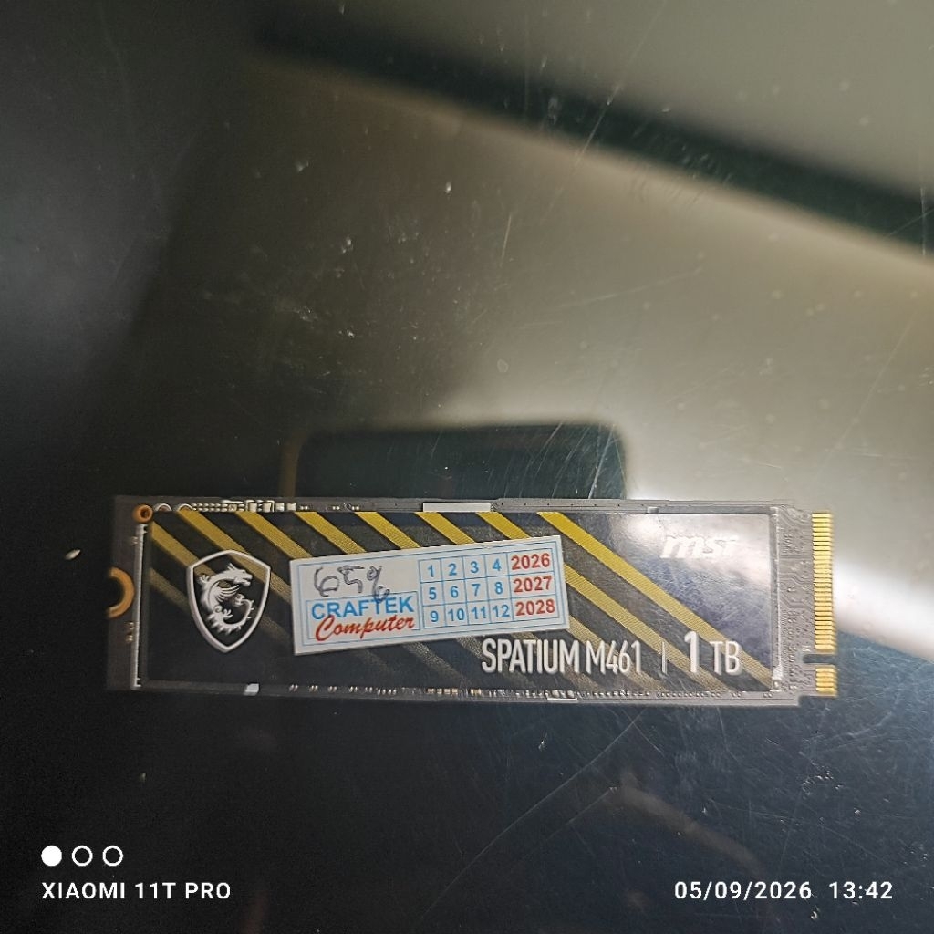 ssd msi spatium m461 1tb nvme gen 4x4 health 65% ori second