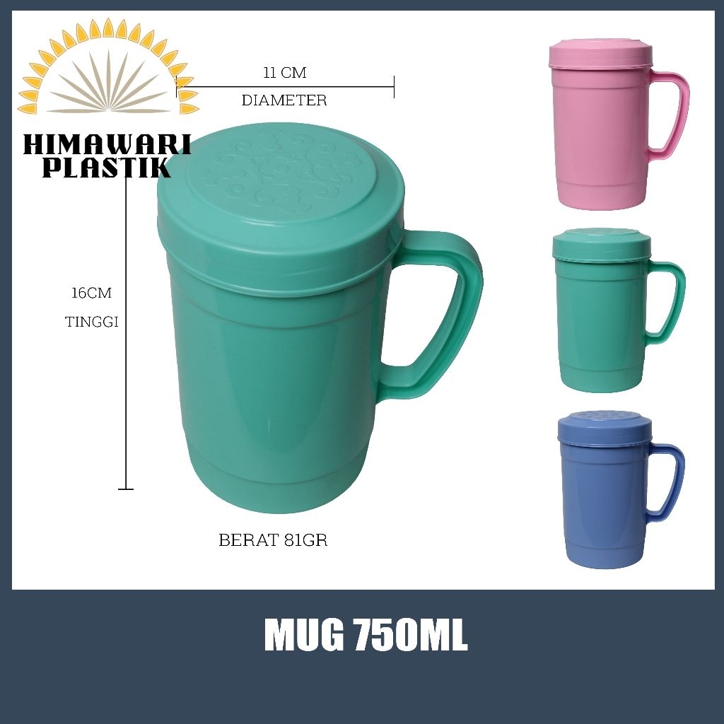 Cangkir Mug Plastik / Cangkir Besar Plastik / Gelas Plastik