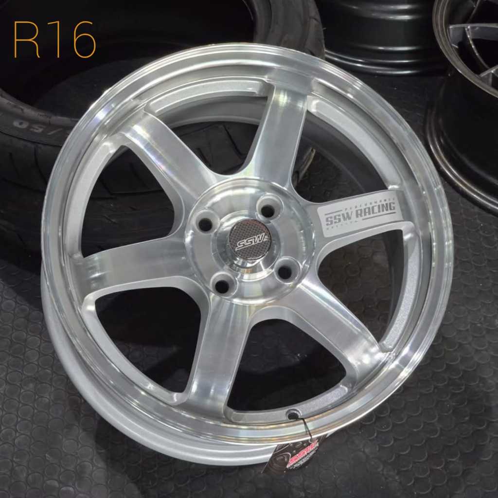 velg mobil ring 16 VOLKRAYS TE37 FULL POLISH SSW ORIGINAL THAILAND velg racing r16 sigra calya brio 