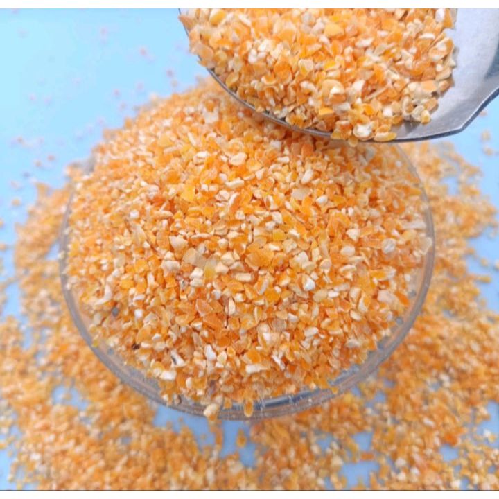 Jagung Pecah Jagung Giling 1 Kg Pakan Burung Pakan Ayam/ Repacking Jagung Pecah Jagung Giling 1 Kg P