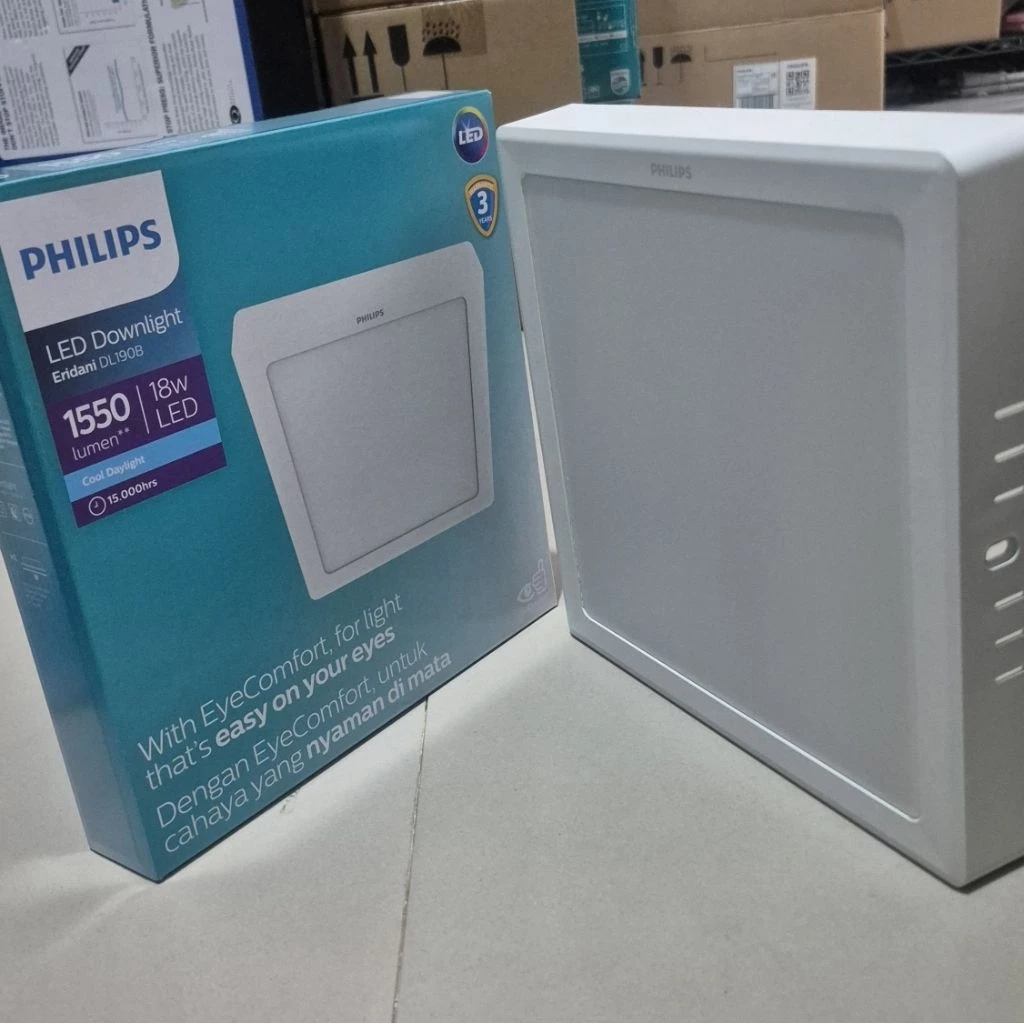 PHILIPS DL190B ERIDANI DOWNLIGHT OUTBOW SQUARE SURFACE 12W 18W DAN 24W ERIDANI DOWNLIGHT KOTAK