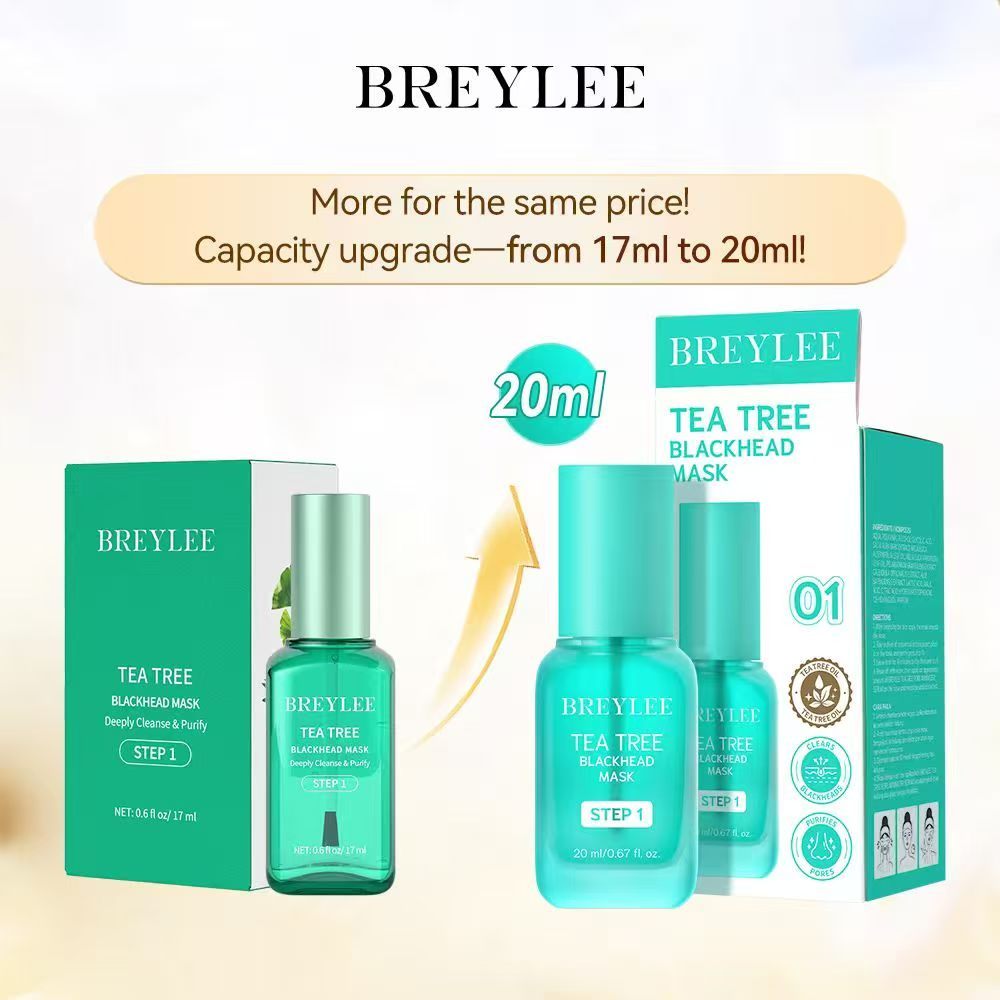 (Bpom)BREEYLE TEA TREE BLACKHEAD MASK SET(2PCS)MASKER KOMEDO HIDUNG •&PENGECIL PORI-PORI GrowthMart 