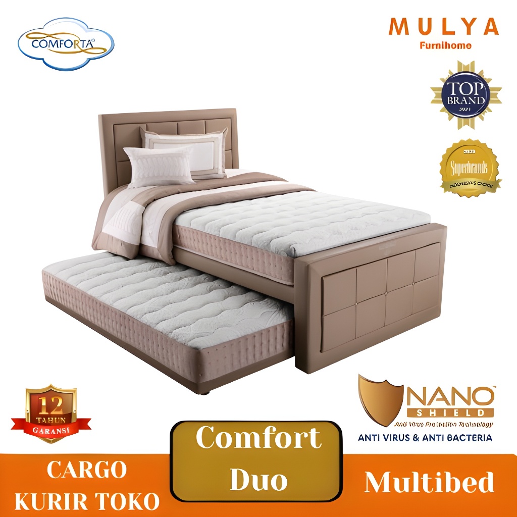 Kasur Springbed Sorong Set Comforta 2 in1 /Bed Sorong Comforta/Comforta Multibed Comfort Duo Full Se
