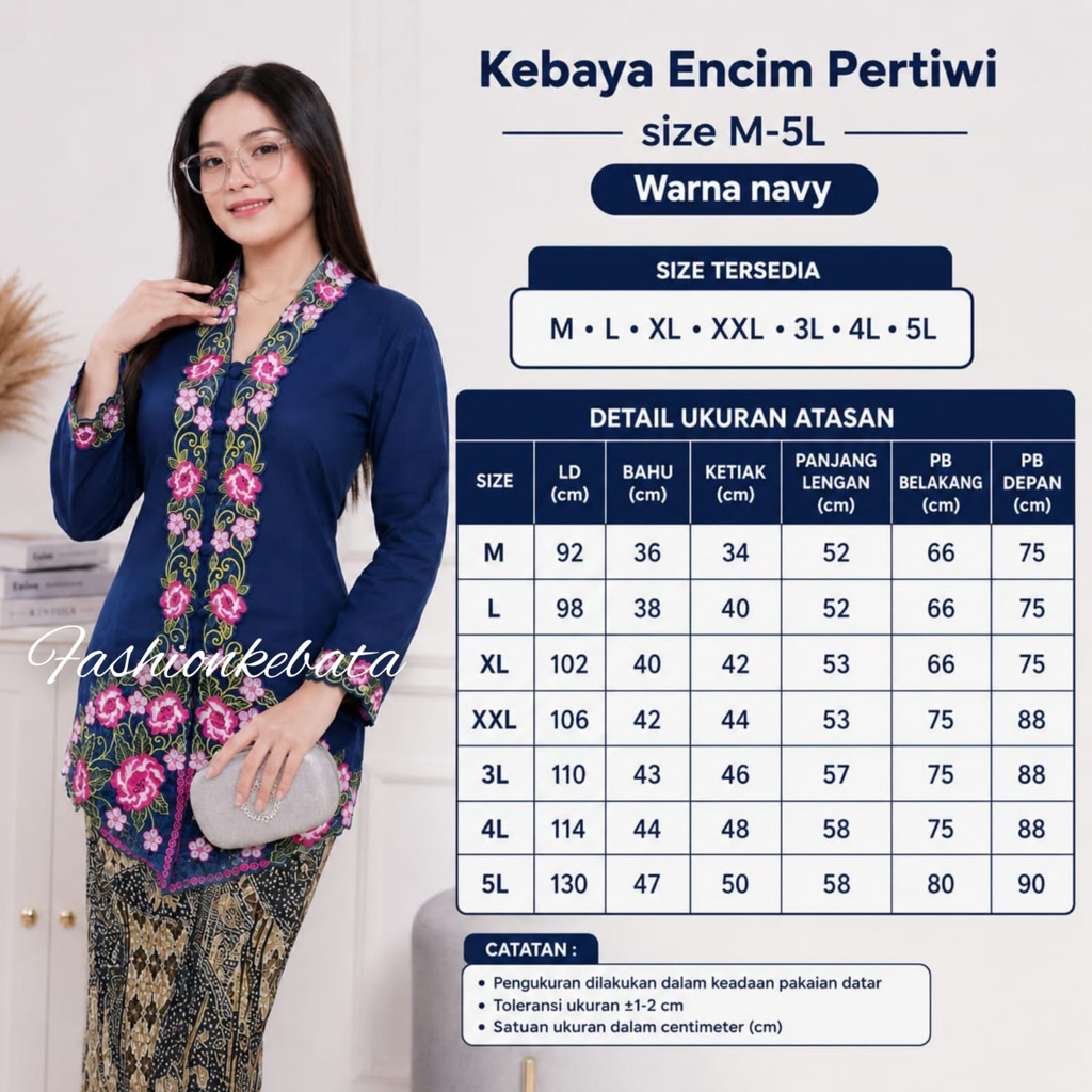 setelan kebaya encim pertiwi kebaya seragaman kerja/kantor/lainnya
