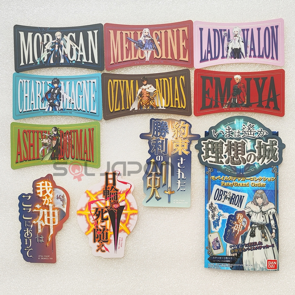 Fate Grand Order FGO Mobile Sticker Saber Artoria Arthuria Altria Mashu Emiya Karna Jeanne Ozymandia