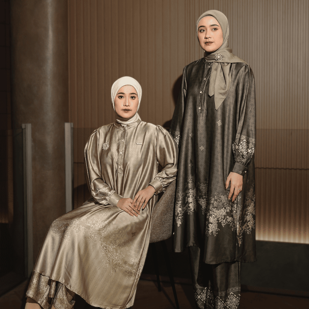 Ventedaily - Alina One Set Long Tunik Jumbo Kekinian Setelan Wanita Terbaru Kondangan Hajatan Daily