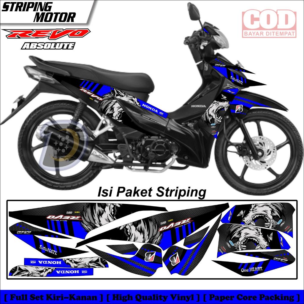 Stiker Revo Absolute Striping Honda Revo Absolute Set Stiker Motor Revo Absolute Serigala