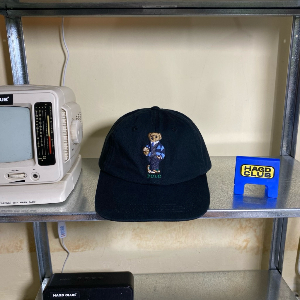 polo bear cap black