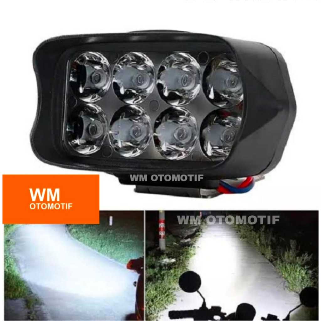 Lampu Tembak Sorot LED CWL 8 Mata CREE 12 Volt PLX Flood Spot Laser Super Bright Offroad Bar Cree Li
