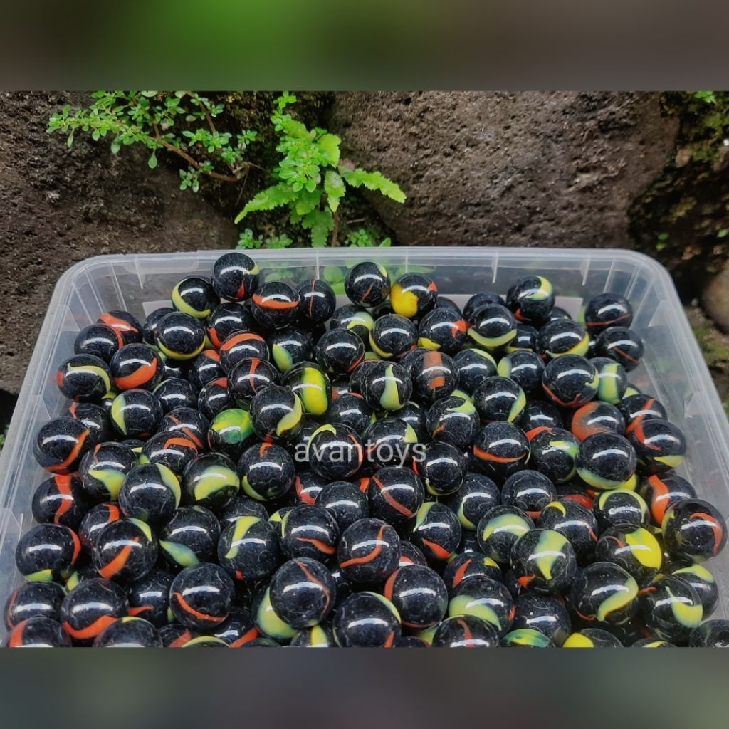 50 PCS GUNDU KELERENG HITAM POLET