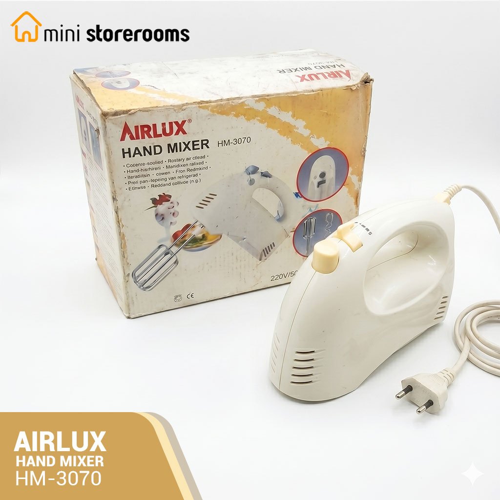 AIRLUX HAND MIXER HM-3070 PENGADUK TANGAN  HM-3070 (MINUS KARAT DI PENGOCOK dan PENGOCOK SPIRAL)(RKO
